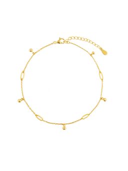 Nistra - 925 Sterling Silver Dainty Drops Anklet