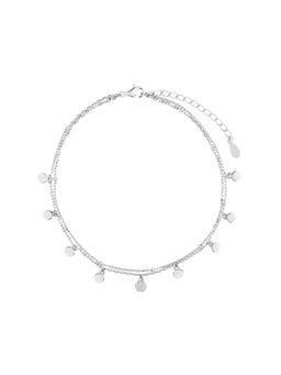 Nistra - 925 Sterling Silver Luna Layered Anklet