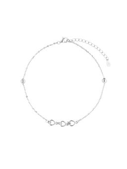 Nistra - 925 Sterling Silver Triple Heart Anklet