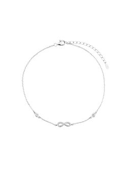 Nistra - 925 Sterling Silver Infinite Love Anklet
