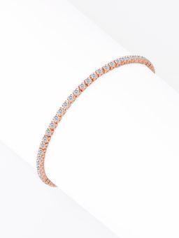 Nistra - 925 Sterling Silver Fine Arc Tennis Bracelet