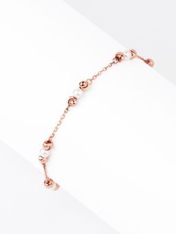 Nistra - 925 Sterling Silver Soft Glow Pearls Bracelet