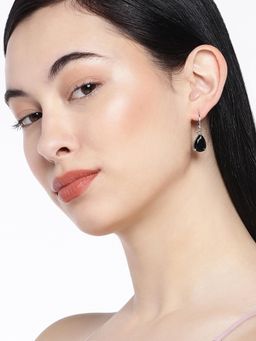 OOMPH - Black Teardrop Shape Cubic Zirconia Drop Earrings