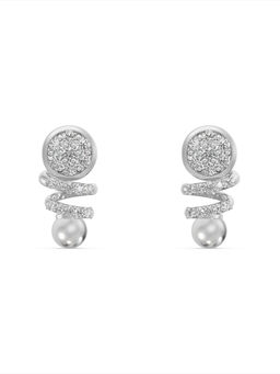 Palmonas - Moonlit Pearl Orbit 925 Sterling Silver Earrings