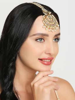 OOMPH - Gold Tone Kundan Wedding Maangtikka