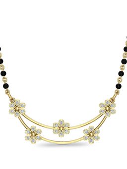 DISHIS - 22k BIS Hallmark Yellow Gold and Diamond Tanmaniya Pendant