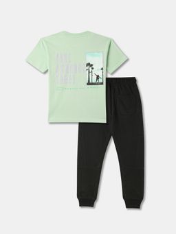 R&B - Boys Multi-Color Solid Cotton T-Shirt with Pant