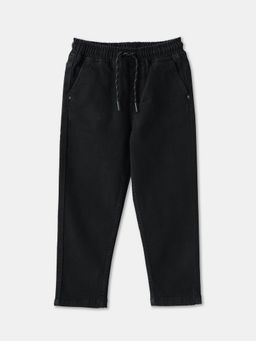 R&B - Boys Black Solid Polycotton Jeans