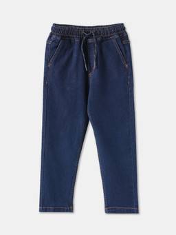 R&B - Boys Blue Solid Polycotton Jeans