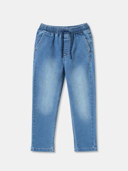R&B - Boys Blue Solid Polycotton Jeans