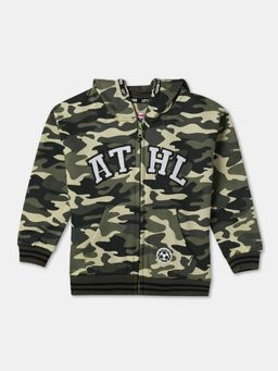 R&B - Boys Olive Camouflage Cotton Jacket