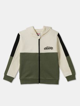 R&B - Boys Olive Colorblock Cotton Jacket