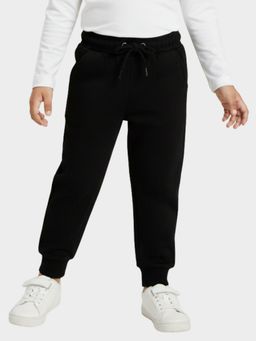 Orange Sugar - Unisex Black Solid Fleece Joggers