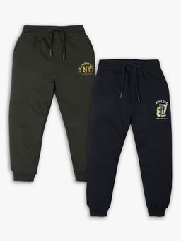 R&B - Boys Multi-Color Printed Cotton Joggers (Pack of 2)