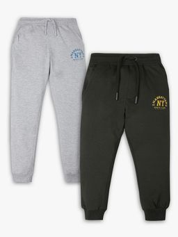 R&B - Boys Multi-Color Cotton Joggers (Pack of 2)