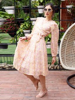 Sera - Women Multi-Color Floral Top with Skirt