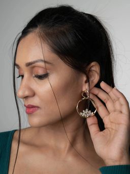 White Lies - Crystal Drop Flower Earring