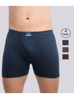VIP - Unique Men's Snug Fit Cotton Trunks in Assorted Colors (Pack of 4)