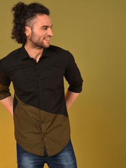 Campus Sutra - Men Colorblock Stylish Casual Shirts