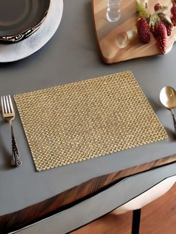 At Home by Nilkamal - Rectangular Table Placemat (Gold)