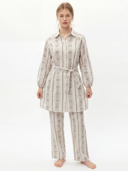FELRIO - Linear Beige Top with Pant