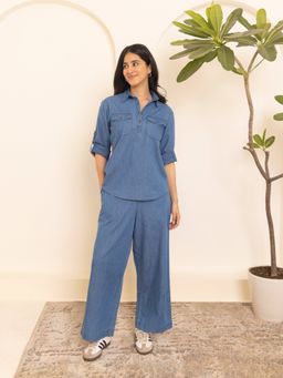 SURMA - Masala Chai Co Ord Set in Denim