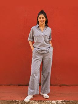 SURMA - Masala Chai Co-Ord Set in Grey