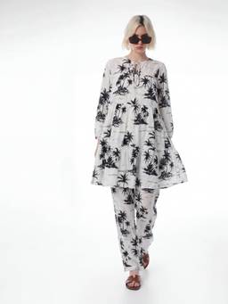 FELRIO - Tropical Flow Off White Top with Pant