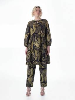 FELRIO - Tropical Flow Olive Top with Pant