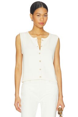 525 - Marianna Rolled Edge Button Front Vest