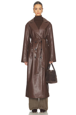 ALL THE WAYS - Carey Faux Leather Trench