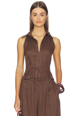 AEXAE - Linen Sweetheart Top