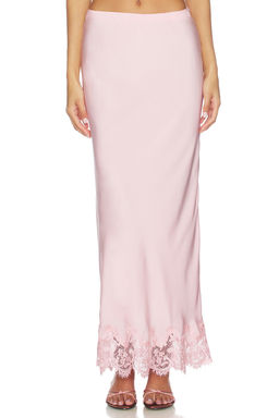 Bardot - Elisan Lace Satin Midi Skirt