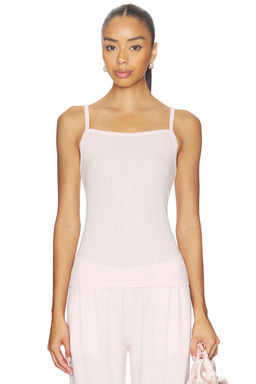 Barefoot Dreams - Pointelle Rib Tank With Scallop Trim
