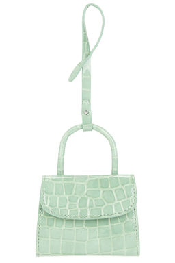 BY FAR - Mini Mini Croco Embossed Card Holder