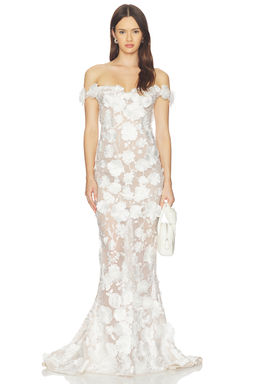 Bronx and Banco - Jasmine Floral Off The Shoulder Gown