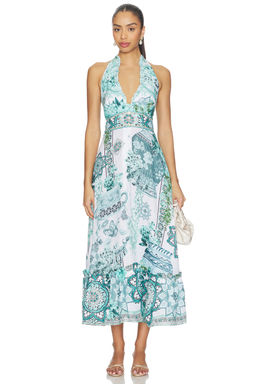 Camilla - Ruffle Neck Halter Dress