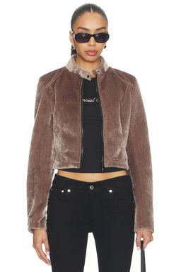 CULTNAKED - Faux Fur Motorsport Jacket