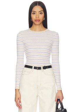 Enza Costa - Cotton Stripe Classic Long Sleeve Tee