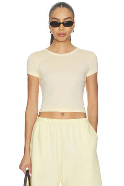 Enza Costa - Supima Baby Rib Cropped Tee