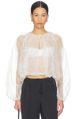 FRAME - The Sheer Balloon Blouse