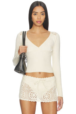 Frankies Bikinis - Arlo Cloud Knit Long Sleeve Top