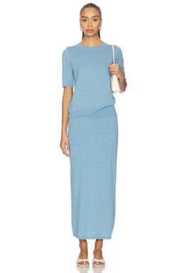 Free People - x free-est Isabella Sweater Skirt Set In Dust Blue