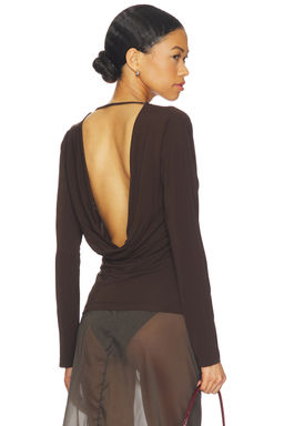 Helmut Lang - Cowl Back Long Sleeve Top