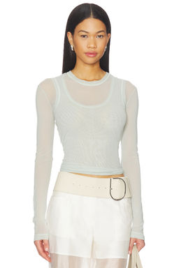 Helmut Lang - Mesh Layered Long Sleeve Top