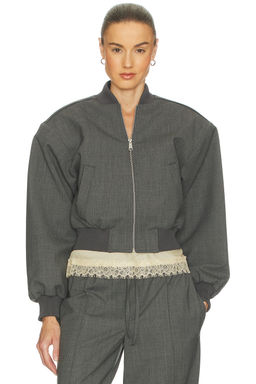 Helsa - Wool Blend Bomber Jacket