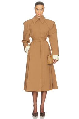 Helsa - Wool Blend Midi Trench