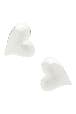 Jenny Bird - Art Heart Symmetrical Button Earrings