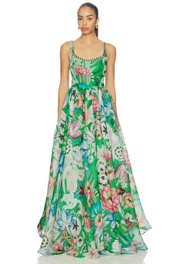 La Fuori - Tropical Rhapsody Printed Gown