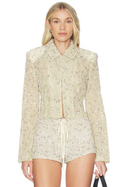 LIONESS - Sequin Cropped Jacket